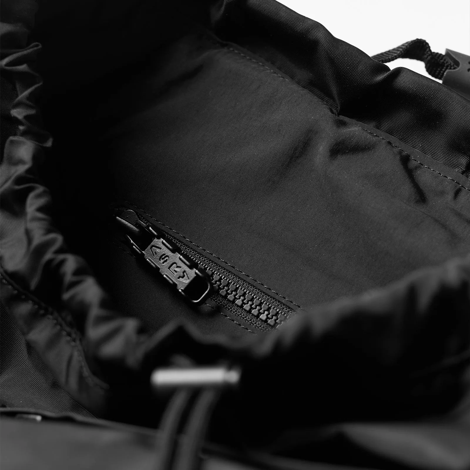 0505. Waterproof Rec Drawstring Backpack - Black/Black
