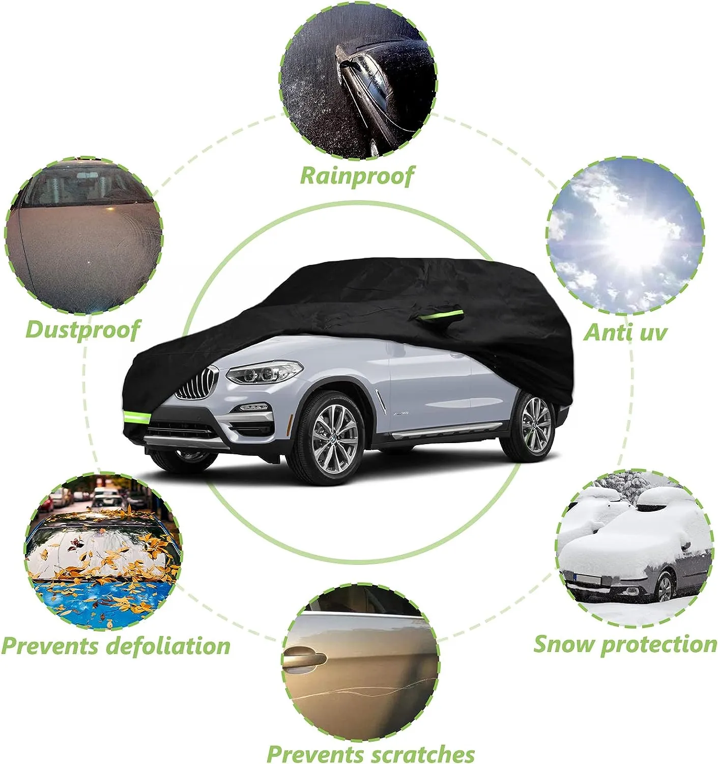 All-Weather Heavy Duty Car Cover for SUV 5.1M