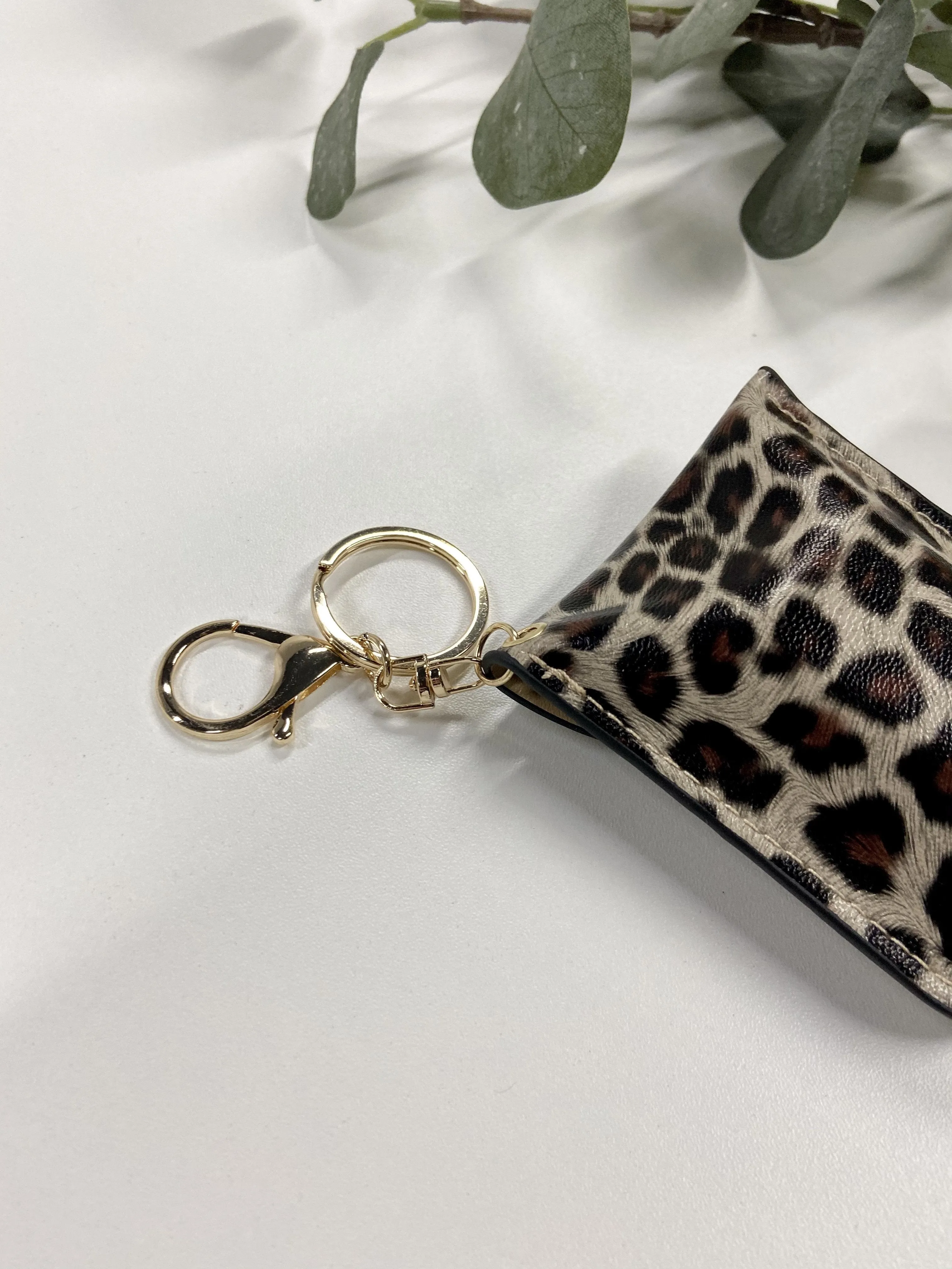 Animal Print Hand Sanitiser Case Keyring