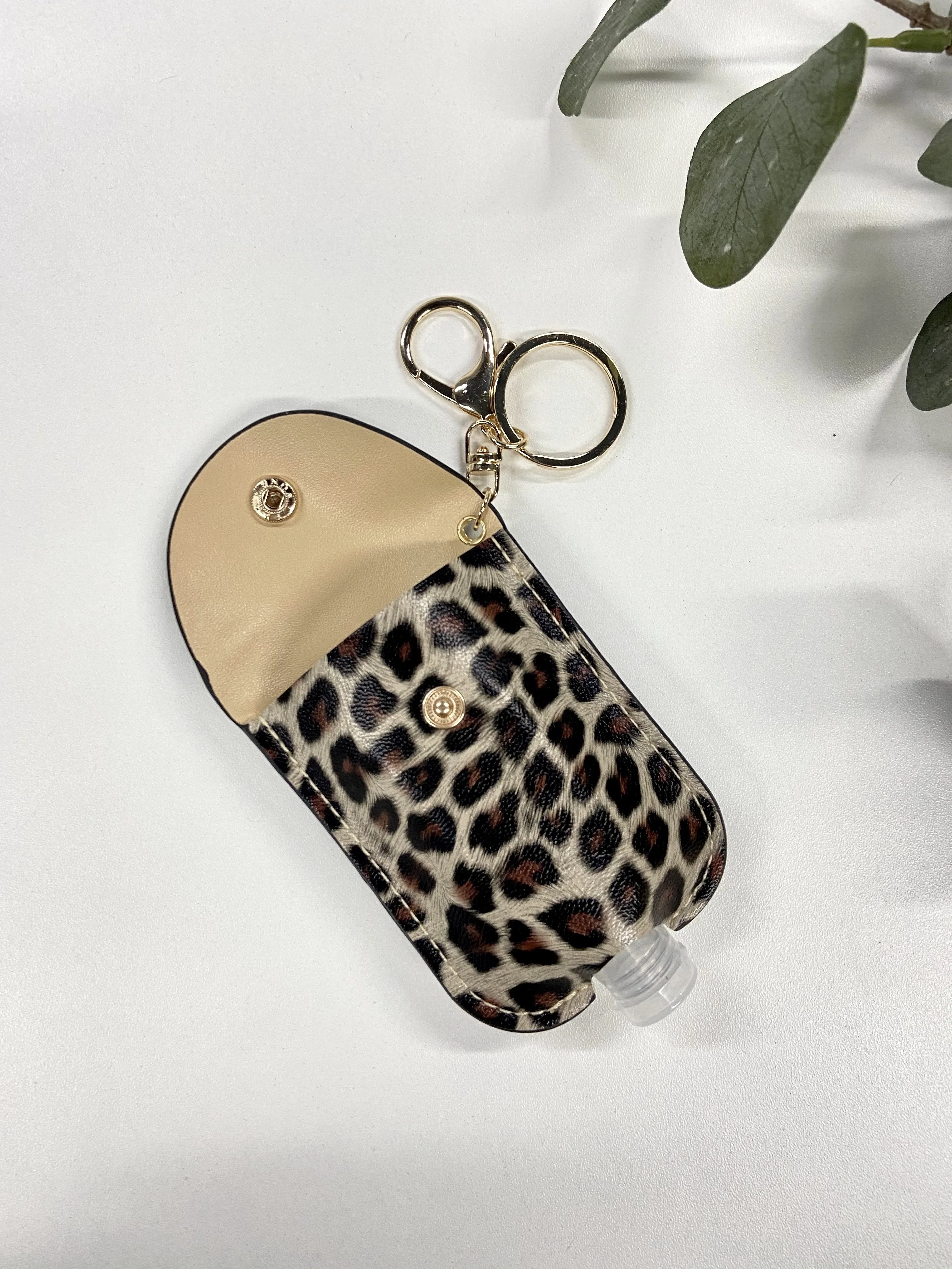 Animal Print Hand Sanitiser Case Keyring