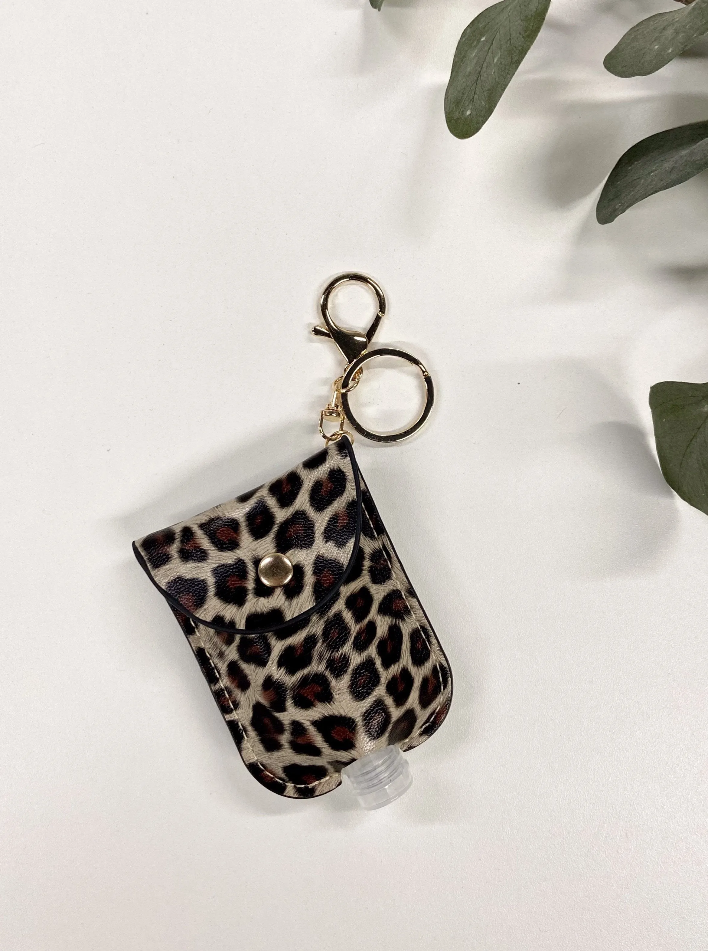 Animal Print Hand Sanitiser Case Keyring