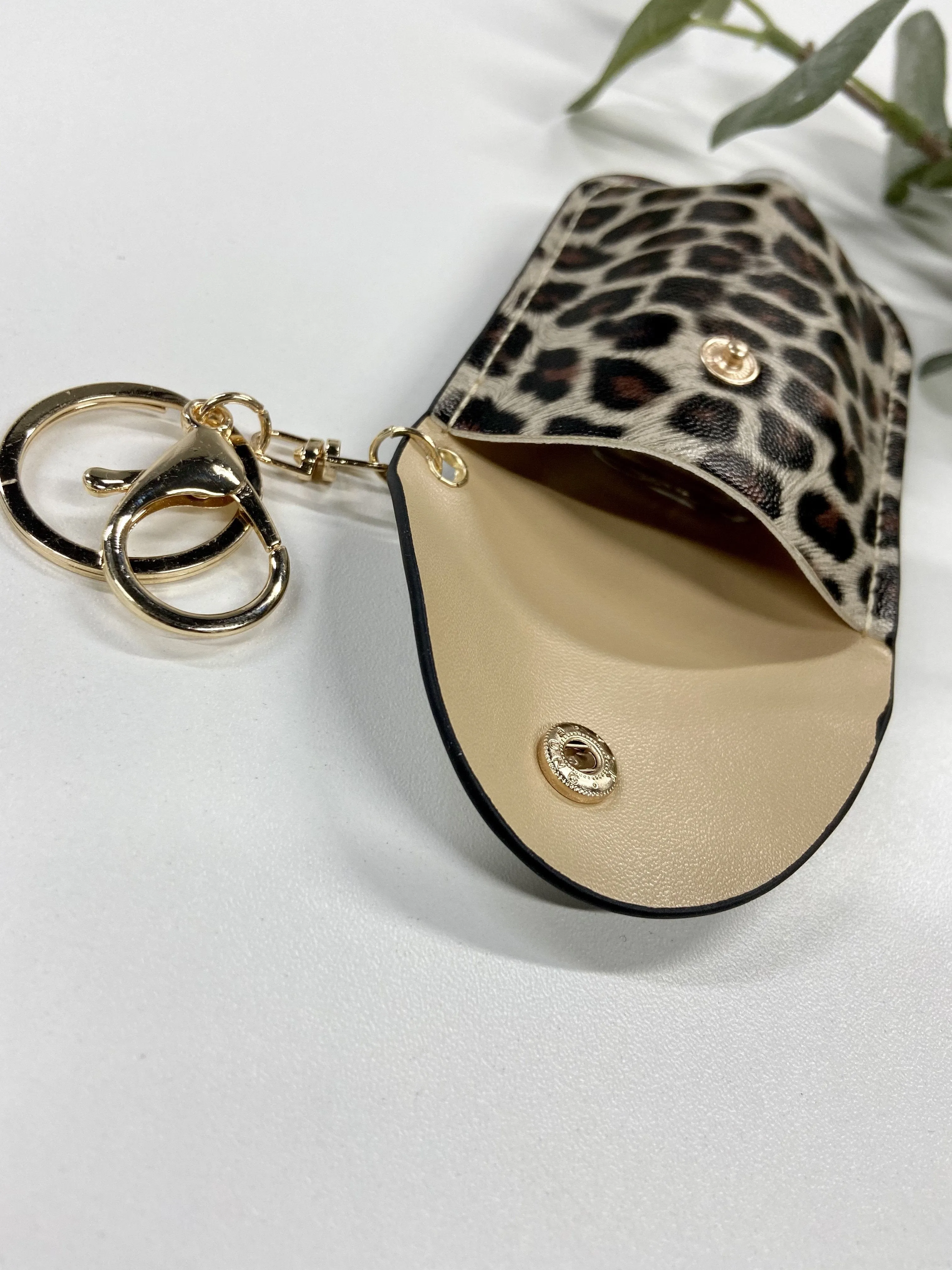Animal Print Hand Sanitiser Case Keyring
