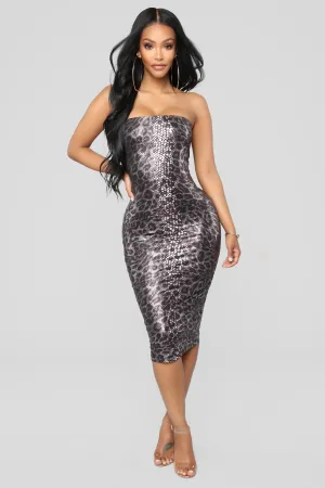 Animalistic Vibes Dress - Purple