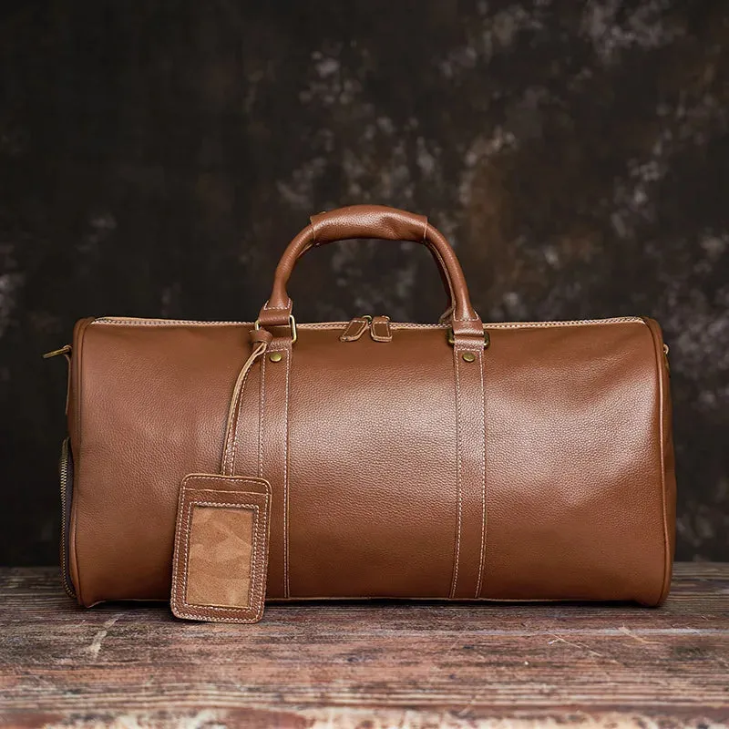 Baron Leather Duffel Bag - Brown