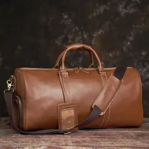 Baron Leather Duffel Bag - Brown