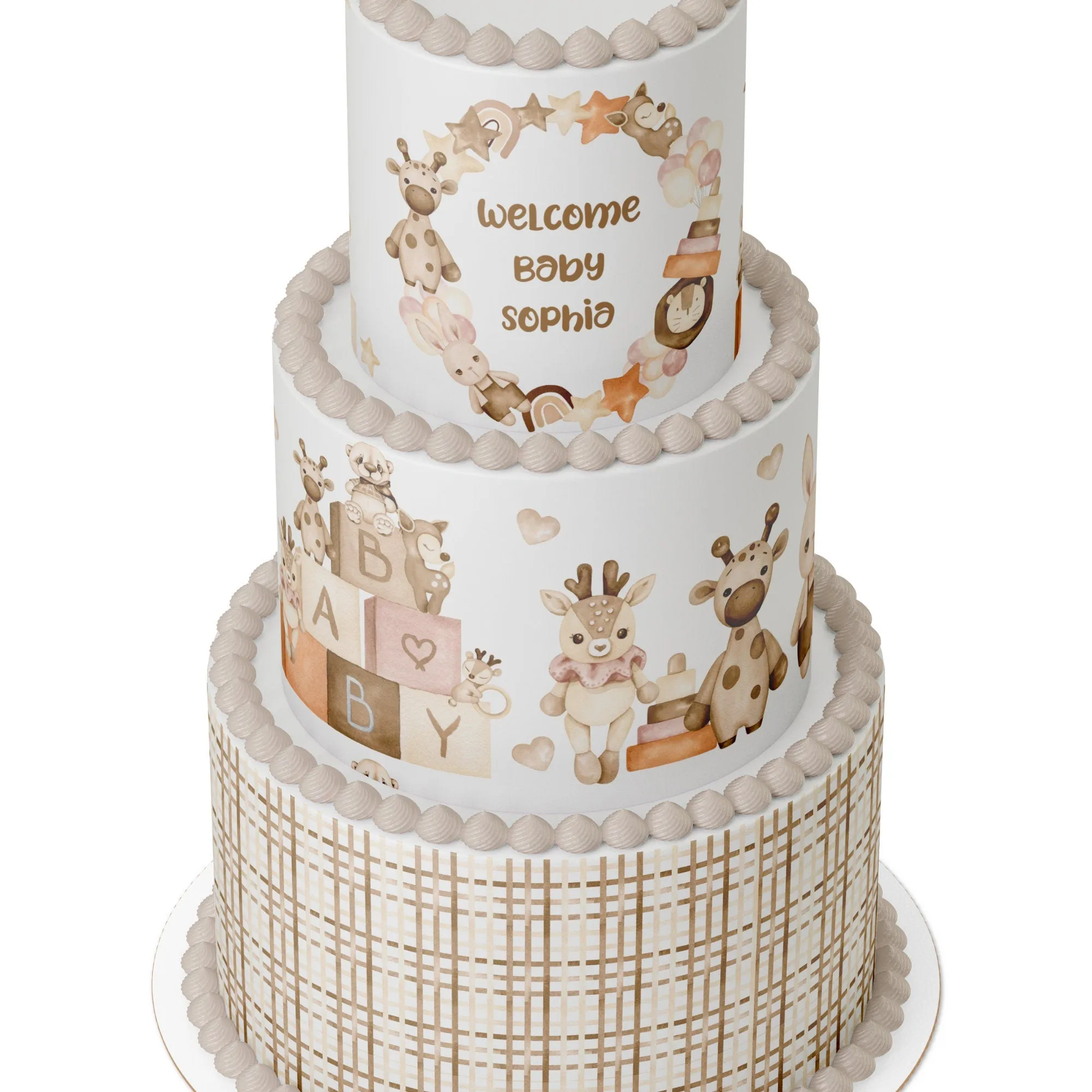 BOHO BABY SHOWER Cake Vintage Toy Baby shower cake Edible Image Vintage Doll cake topper Vintage Baby shower Edible Image Cake Wrap