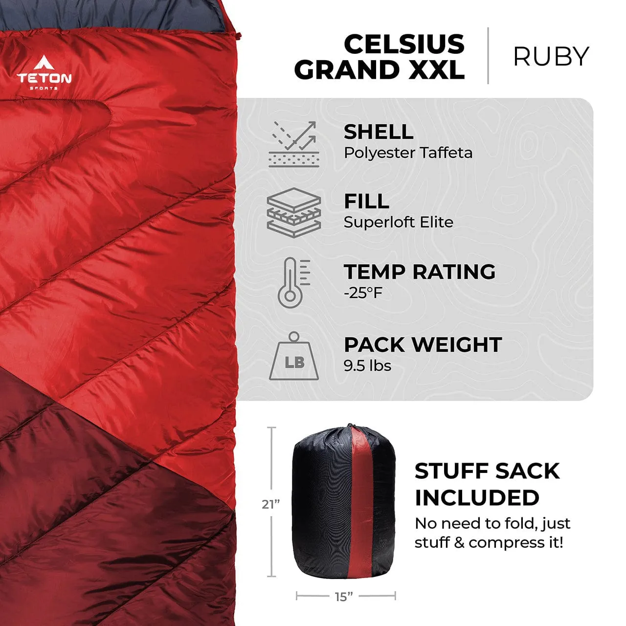 Celsius Grand XXL -25°F Sleeping Bag