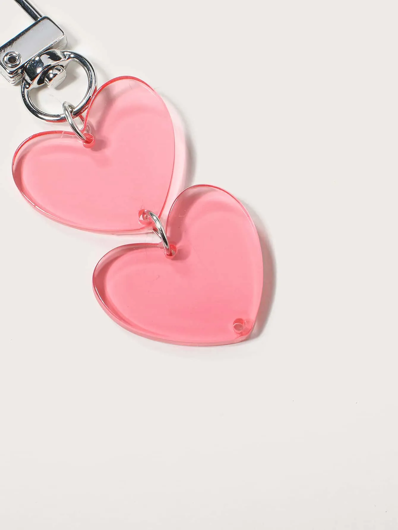 Clear Heart Decor Bag Charm