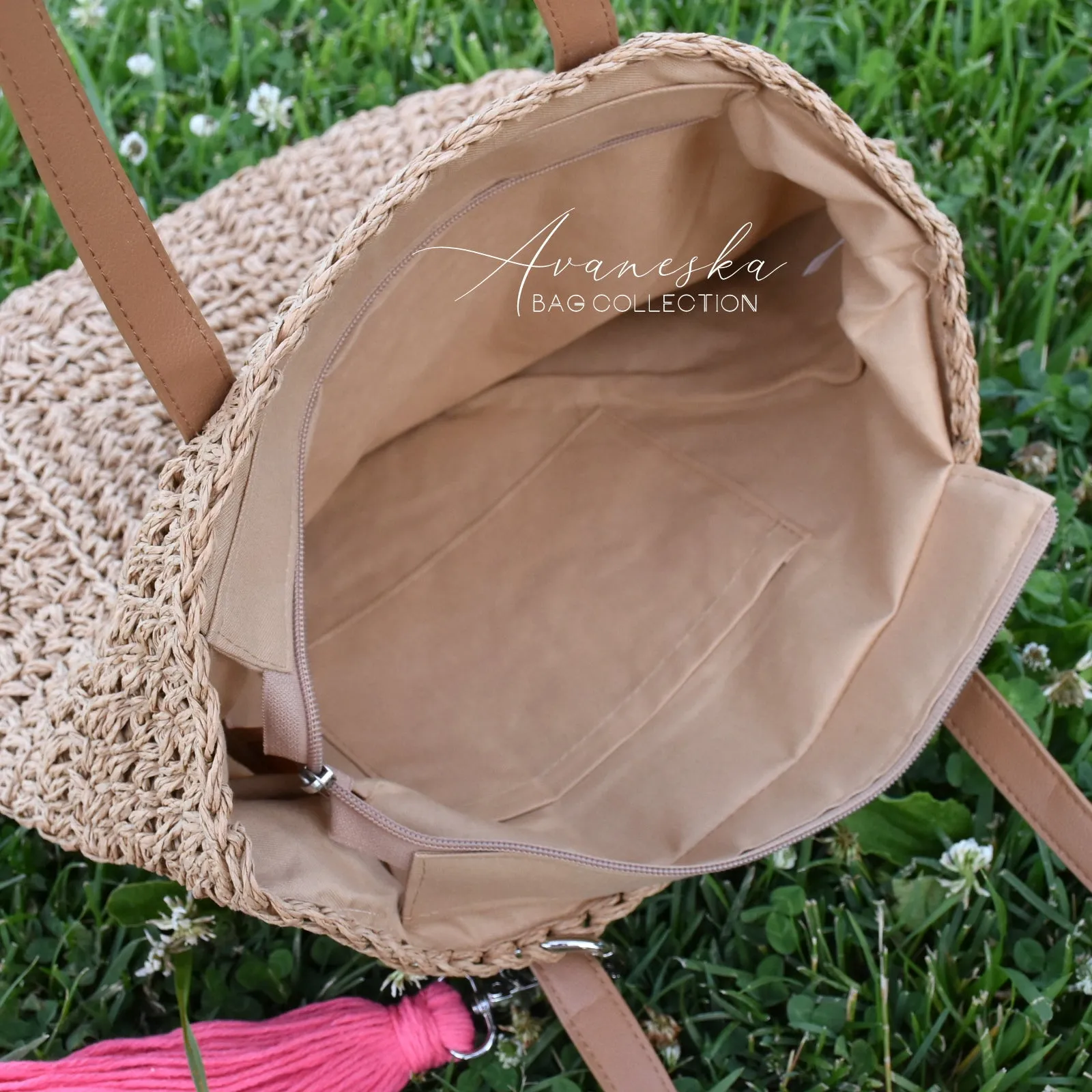 Crochet Raffia Straw Bag | The CAMILLA
