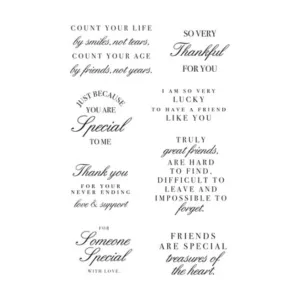 Friendship Sentiments Clear Stamp