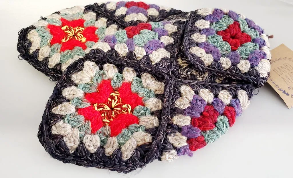 Hand-Crocheted Slippers [Adult Size] (0412)