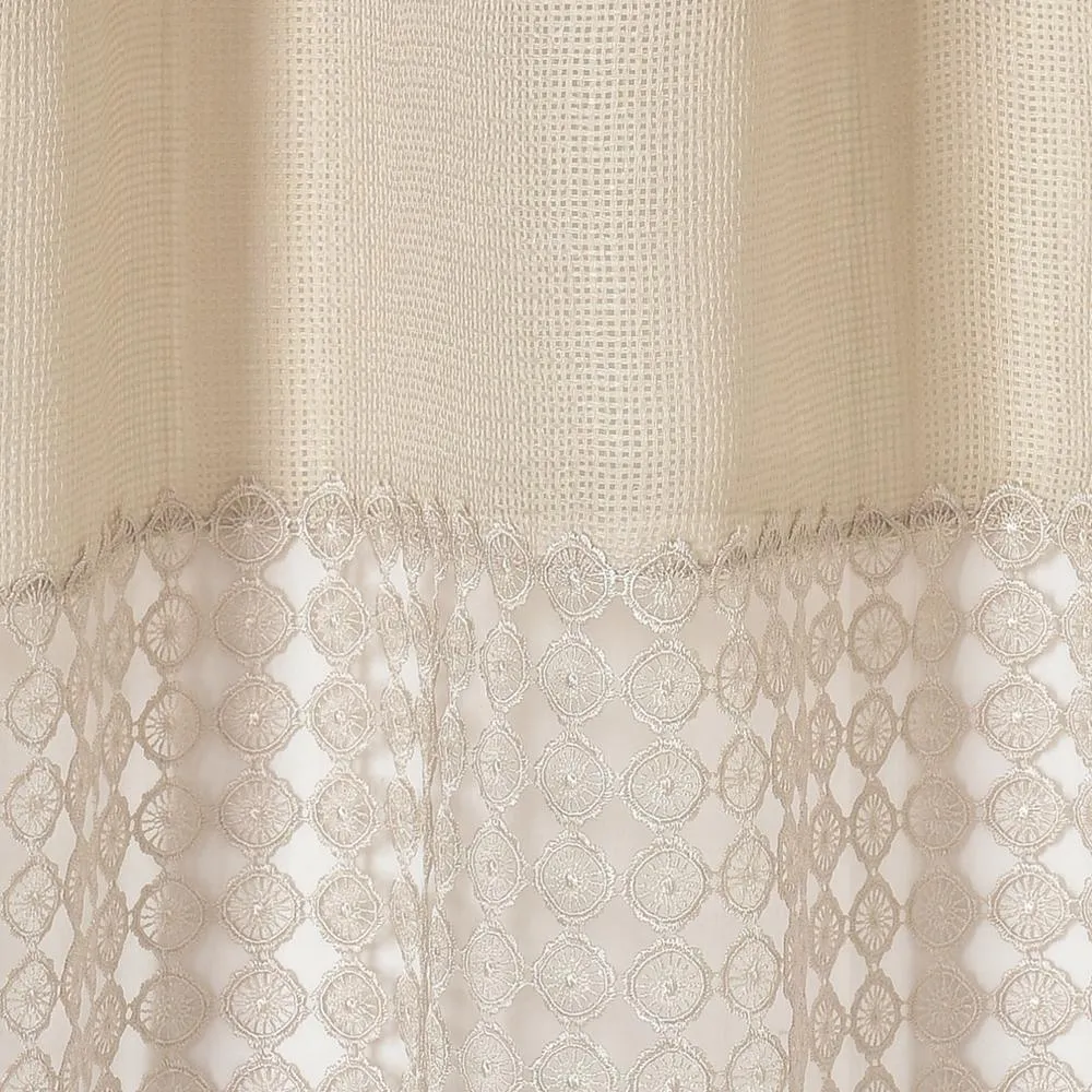 Hayden Grommet Top Panel and Valance with Macrame Bands