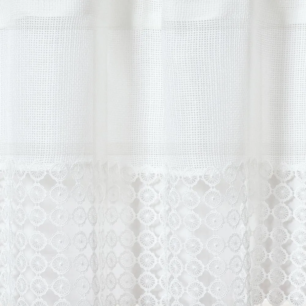 Hayden Grommet Top Panel and Valance with Macrame Bands