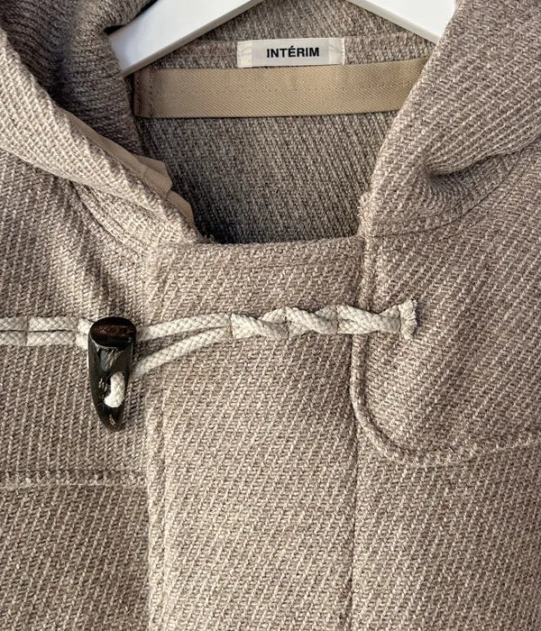 INTERIM/HYPER BIG CASHMERE HEAVY ROYAL NAVY DUFFEL COAT (BEIGE)