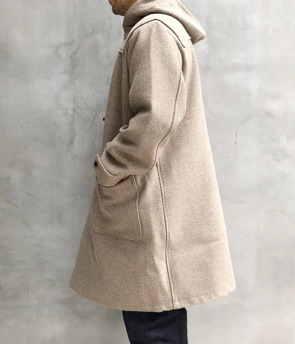 INTERIM/HYPER BIG CASHMERE HEAVY ROYAL NAVY DUFFEL COAT (BEIGE)