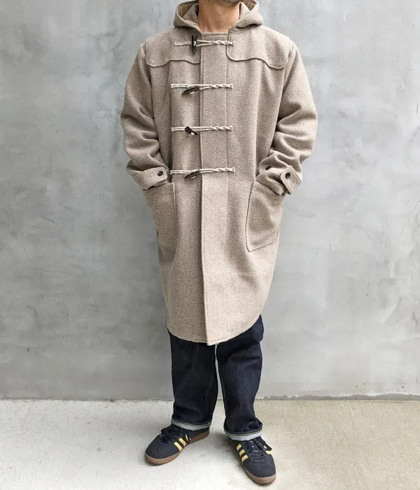INTERIM/HYPER BIG CASHMERE HEAVY ROYAL NAVY DUFFEL COAT (BEIGE)