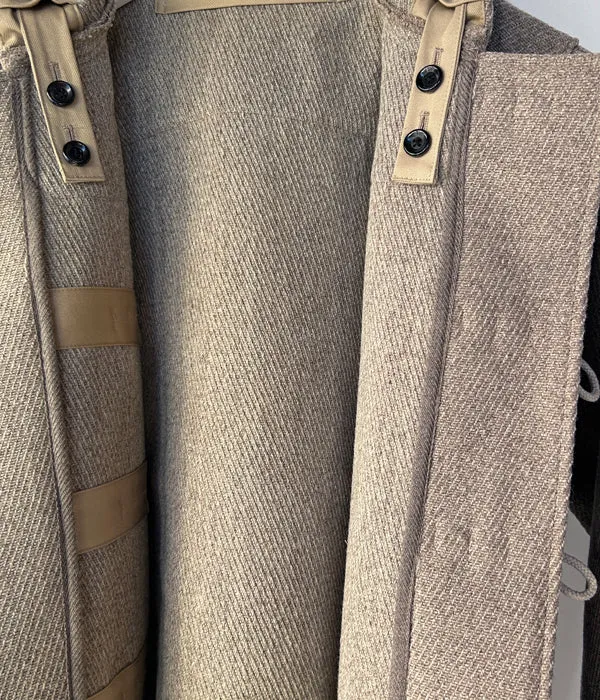INTERIM/HYPER BIG CASHMERE HEAVY ROYAL NAVY DUFFEL COAT (BEIGE)