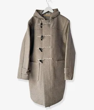 INTERIM/HYPER BIG CASHMERE HEAVY ROYAL NAVY DUFFEL COAT (BEIGE)