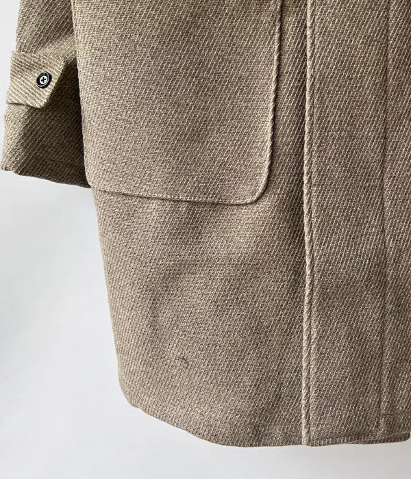 INTERIM/HYPER BIG CASHMERE HEAVY ROYAL NAVY DUFFEL COAT (BEIGE)