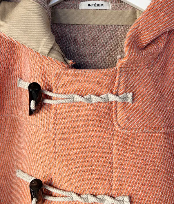 INTERIM/HYPER BIG CASHMERE HEAVY ROYAL NAVY DUFFEL COAT (ORANGE)