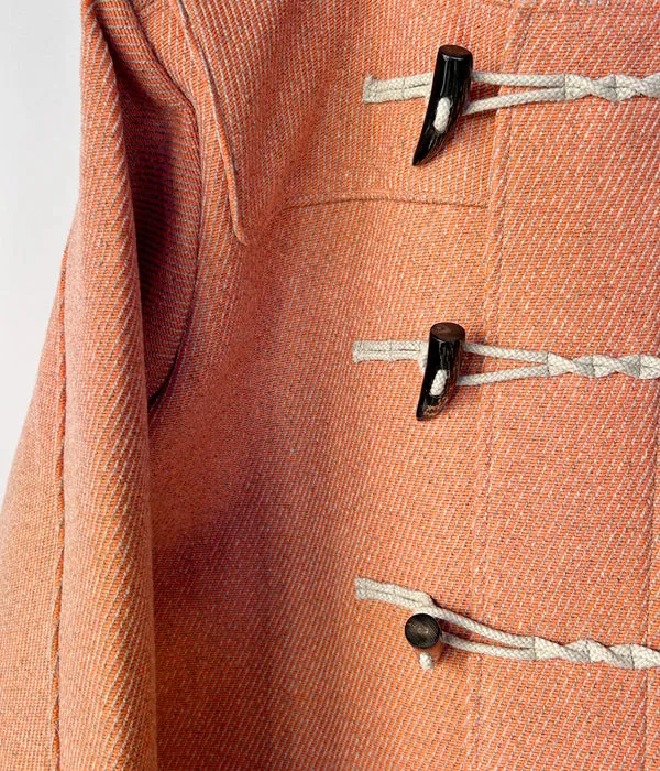 INTERIM/HYPER BIG CASHMERE HEAVY ROYAL NAVY DUFFEL COAT (ORANGE)