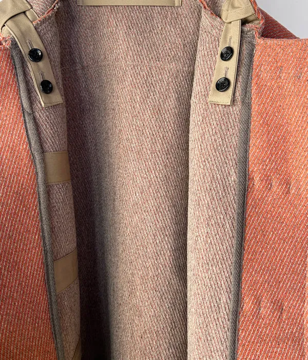 INTERIM/HYPER BIG CASHMERE HEAVY ROYAL NAVY DUFFEL COAT (ORANGE)