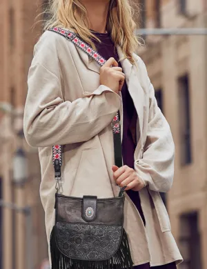 Ladies Boho Tassel Crossbody Embroidered Bag TZBG0425