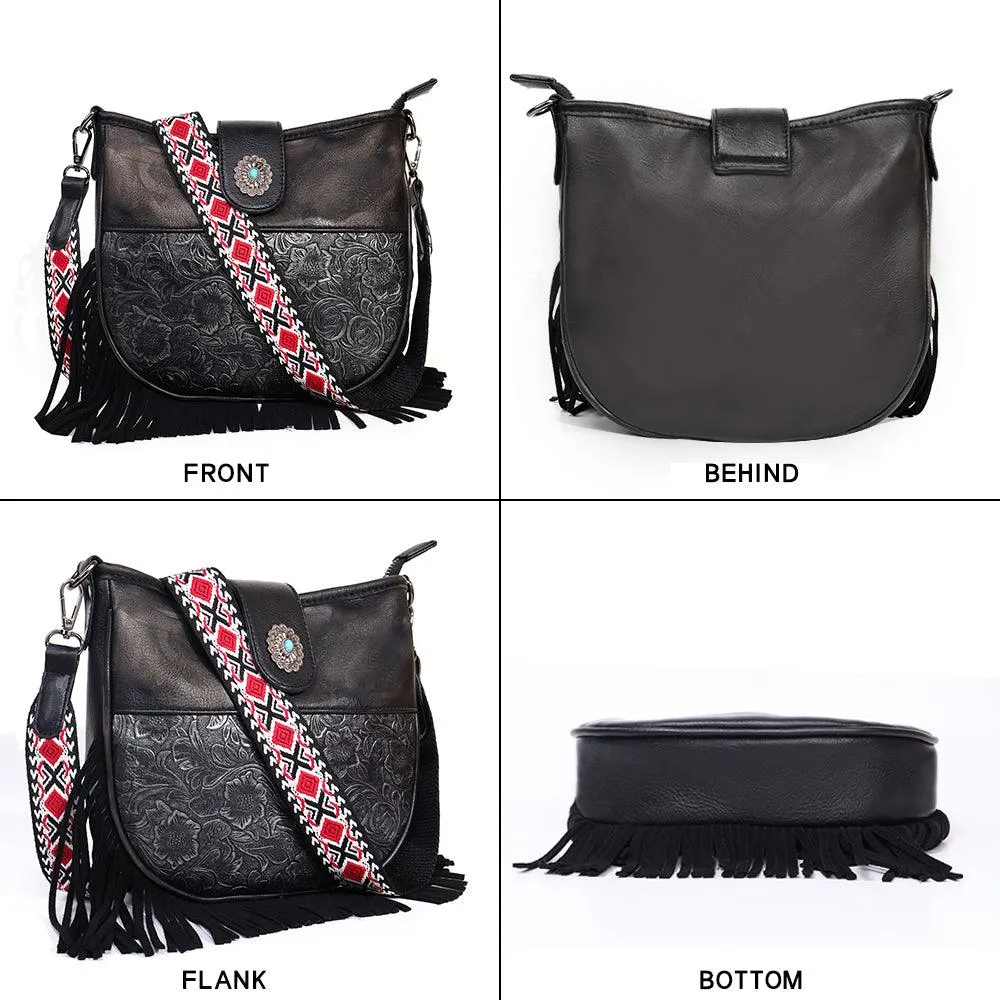 Ladies Boho Tassel Crossbody Embroidered Bag TZBG0425