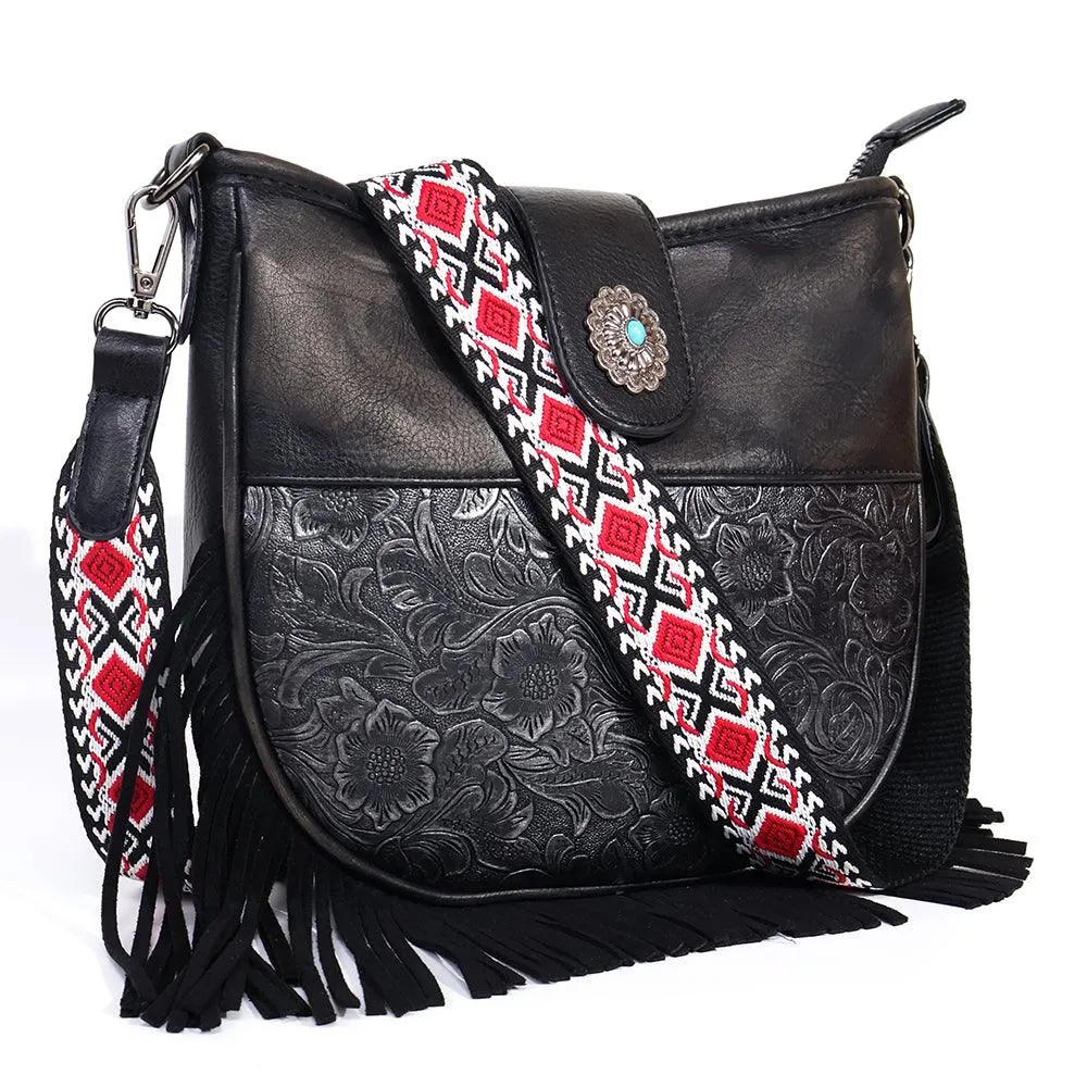 Ladies Boho Tassel Crossbody Embroidered Bag TZBG0425