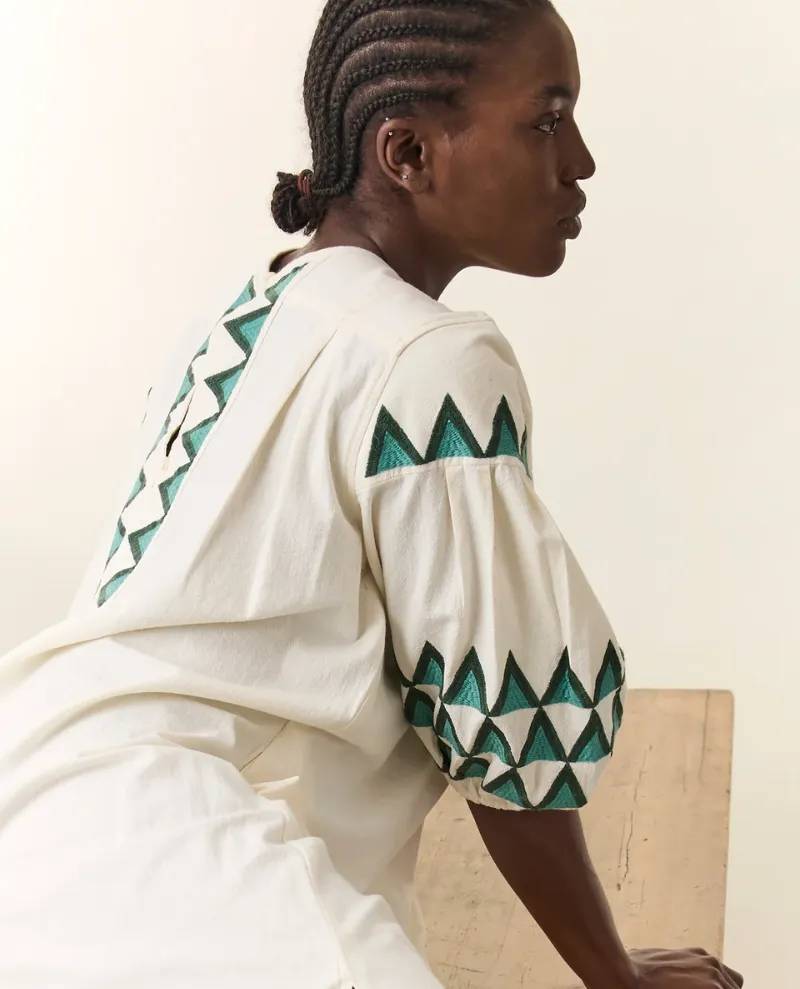 Leon & Harper Rudo Alpha Off White Dress