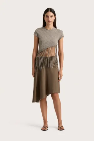Maceio T-Shirt Walnut Stripe - Final Sale