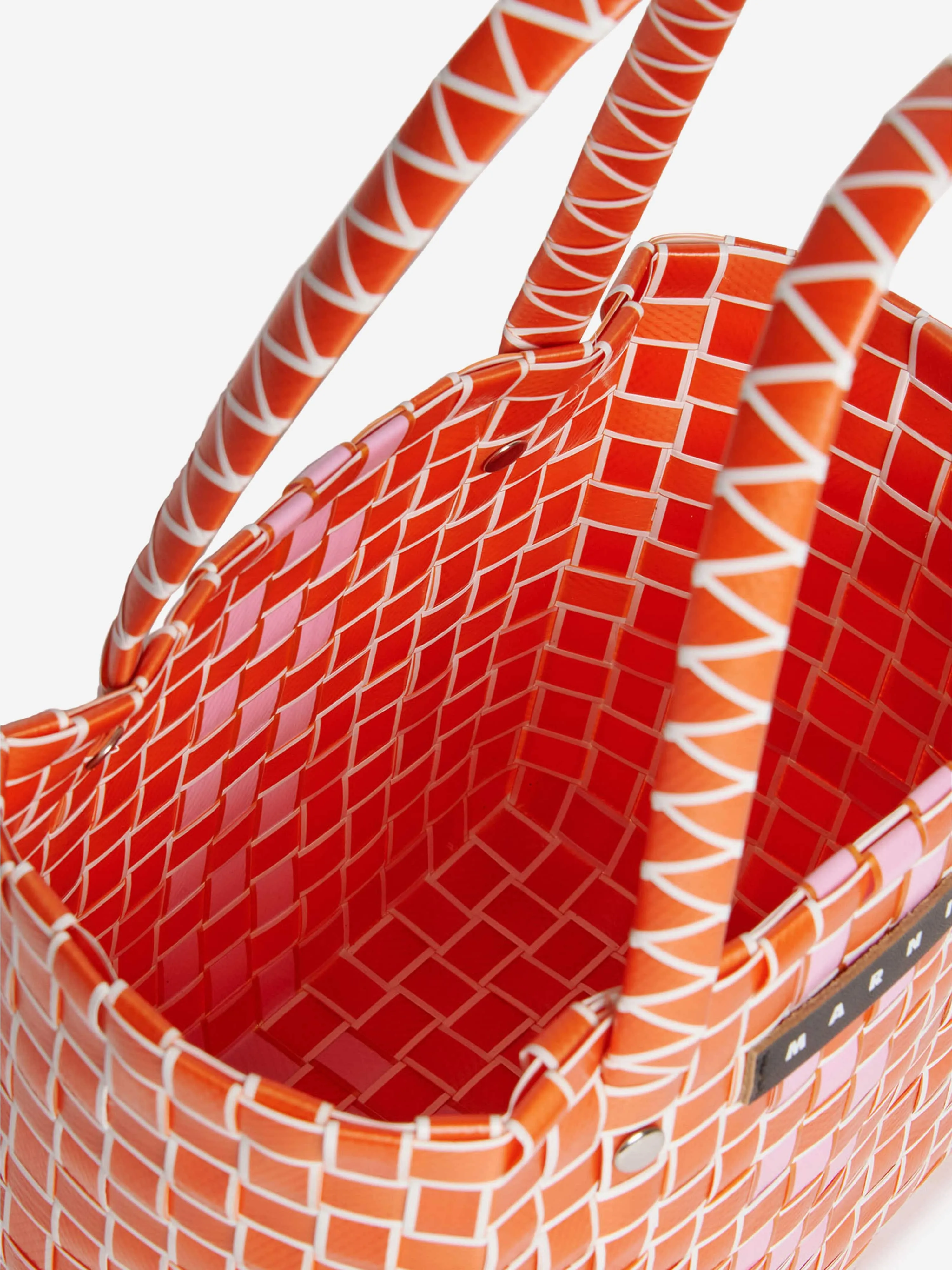MARNI Girls Box Basket Bag in Orange (18cm)