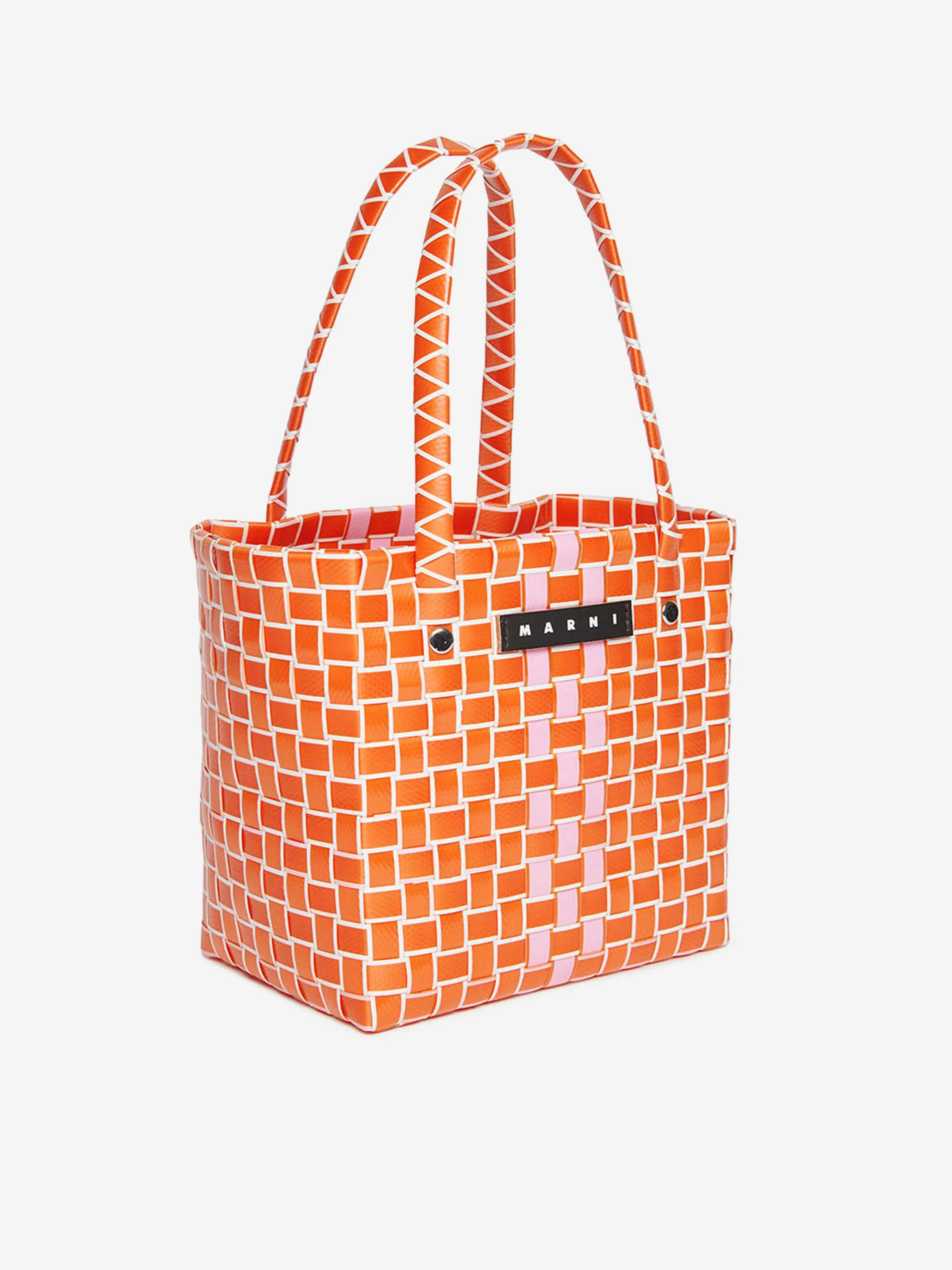 MARNI Girls Box Basket Bag in Orange (18cm)