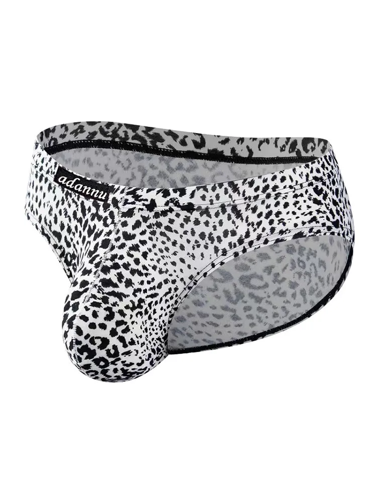 Mens Sexy Leopard Print Pouch Briefs