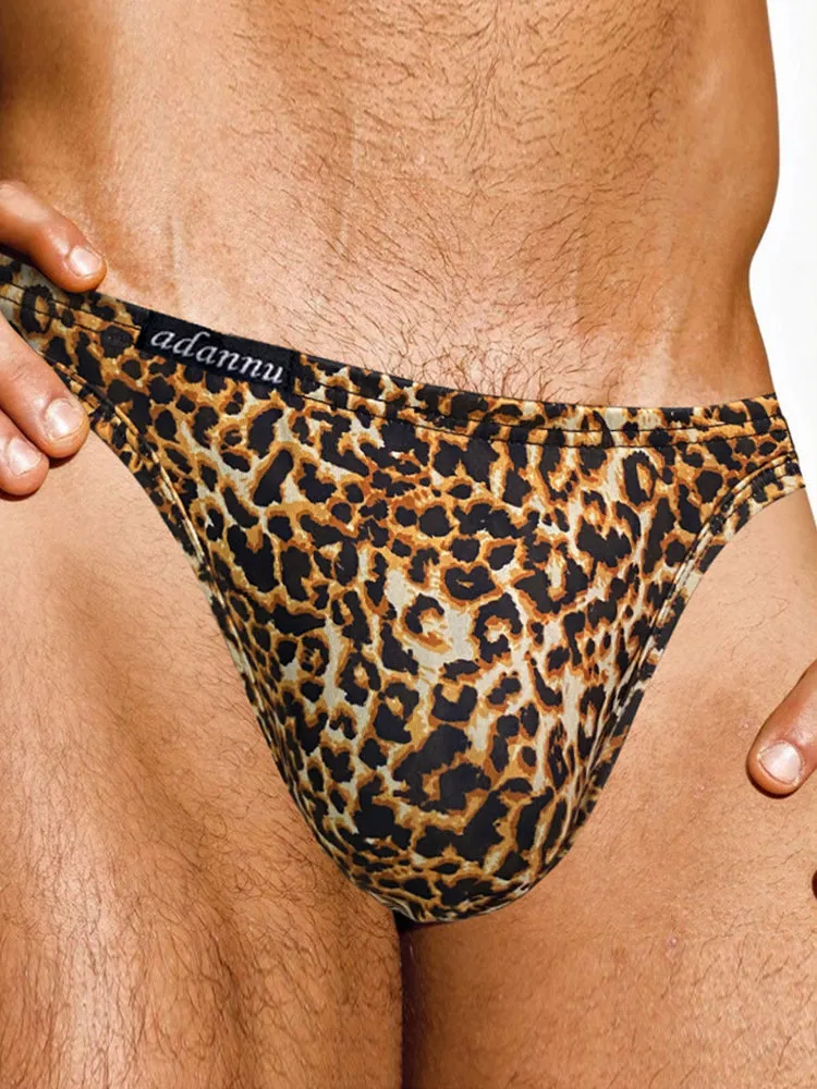 Mens Sexy Leopard Print Pouch Briefs