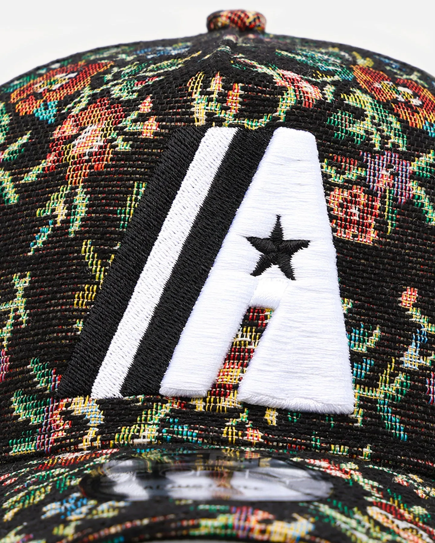 New Era Houston Astros 'Black Floral Tapestry' 9FORTY A-Frame Trucker Snapback Tapestry
