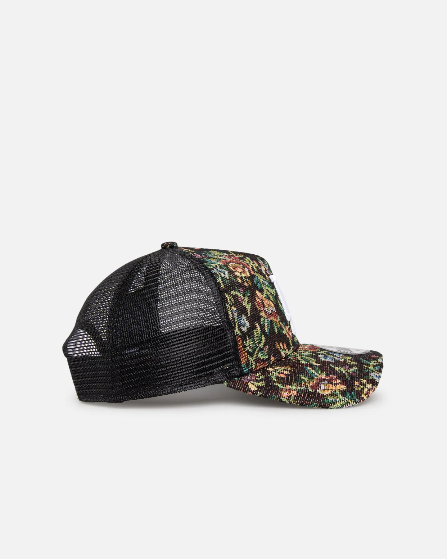 New Era Los Angeles Dodgers 'Black Floral Tapestry' 9FORTY A-Frame Trucker Snapback Tapestry