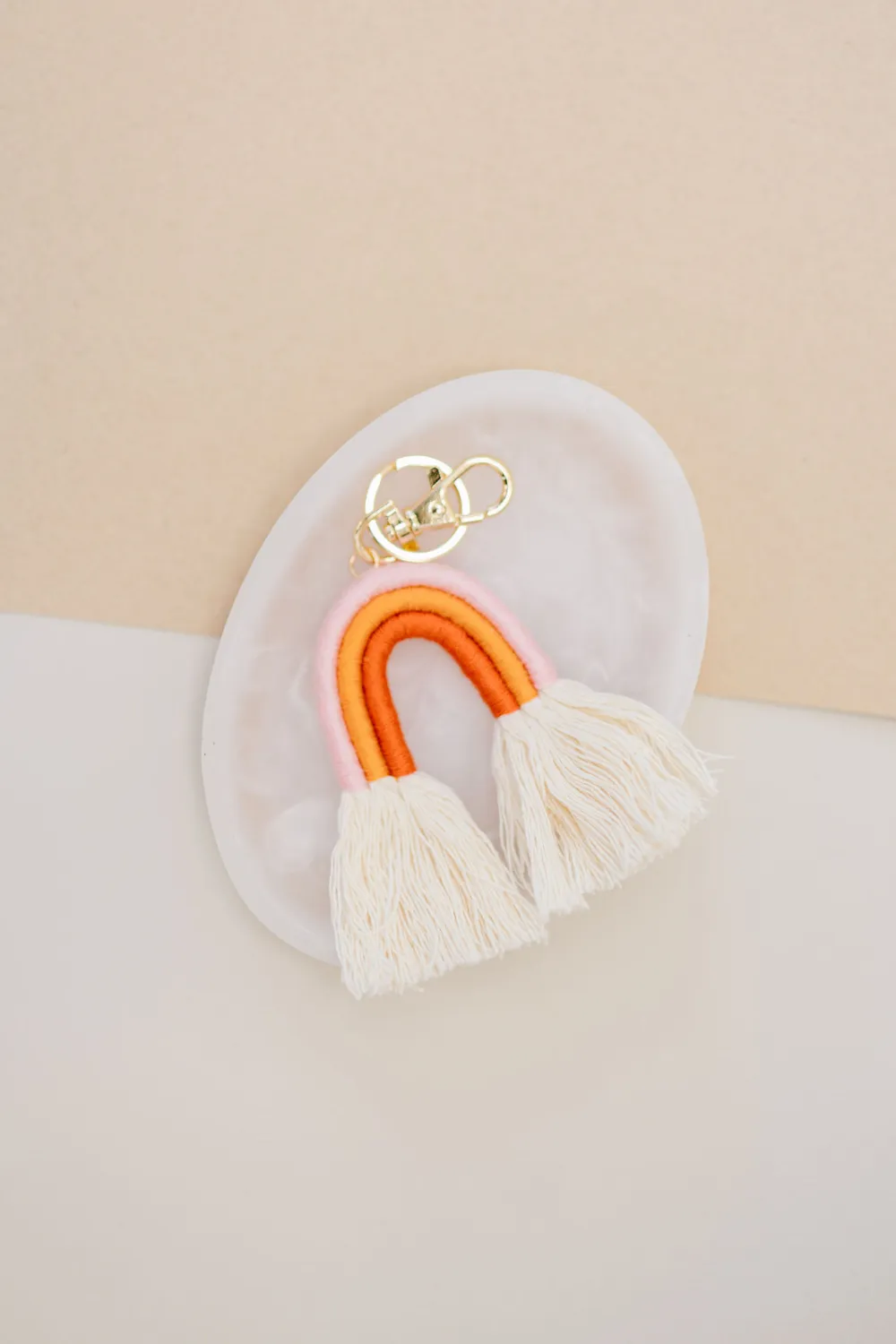ozzie rainbow tassel keychain