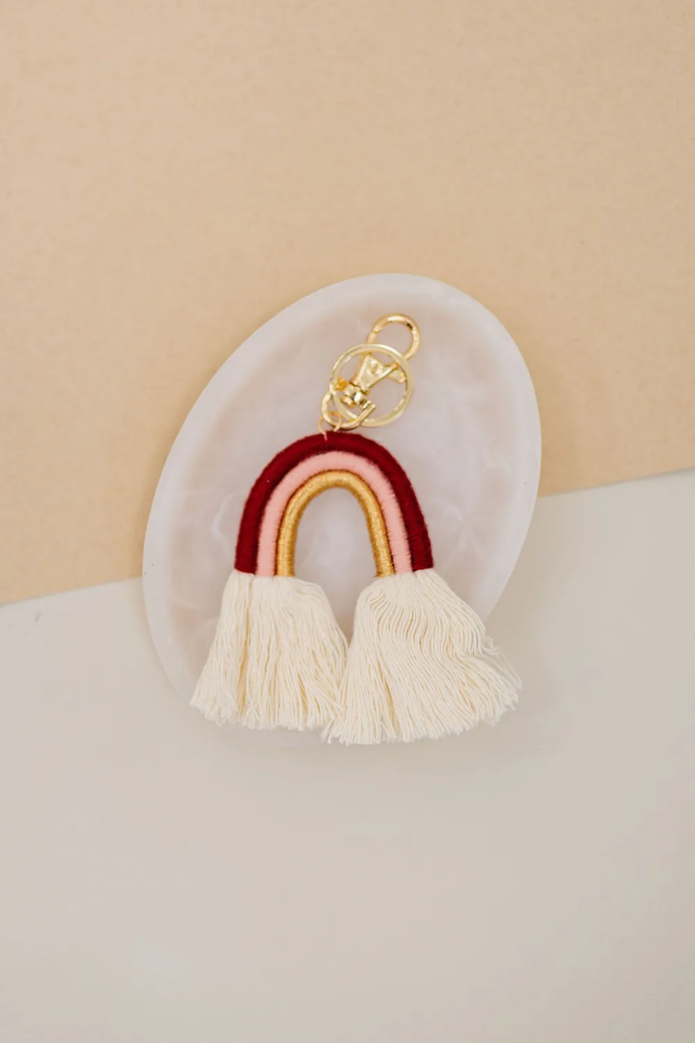 ozzie rainbow tassel keychain