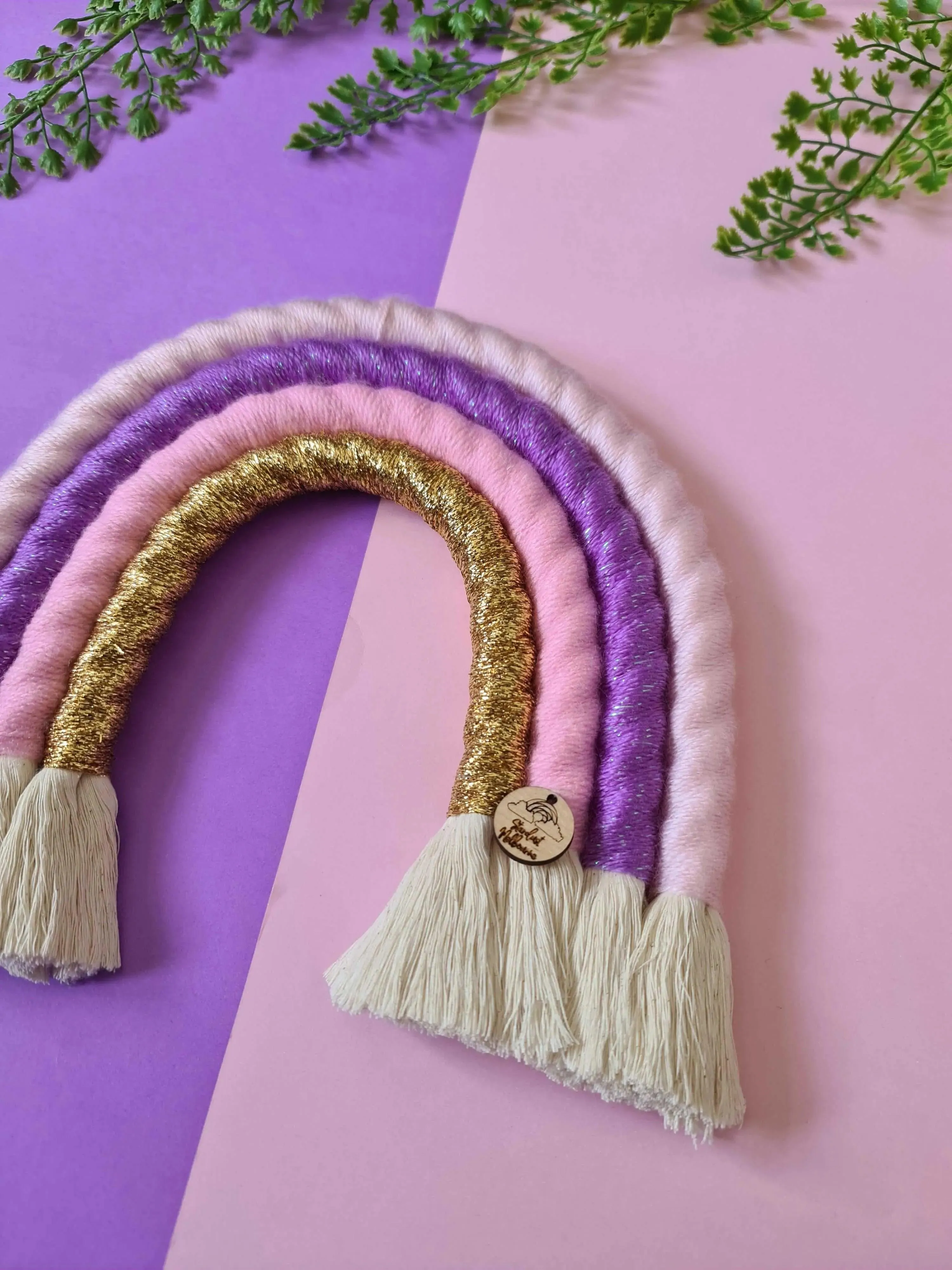Pink Cloud Macrame Rainbow - Large |Handmade Rainbow |100% cotton