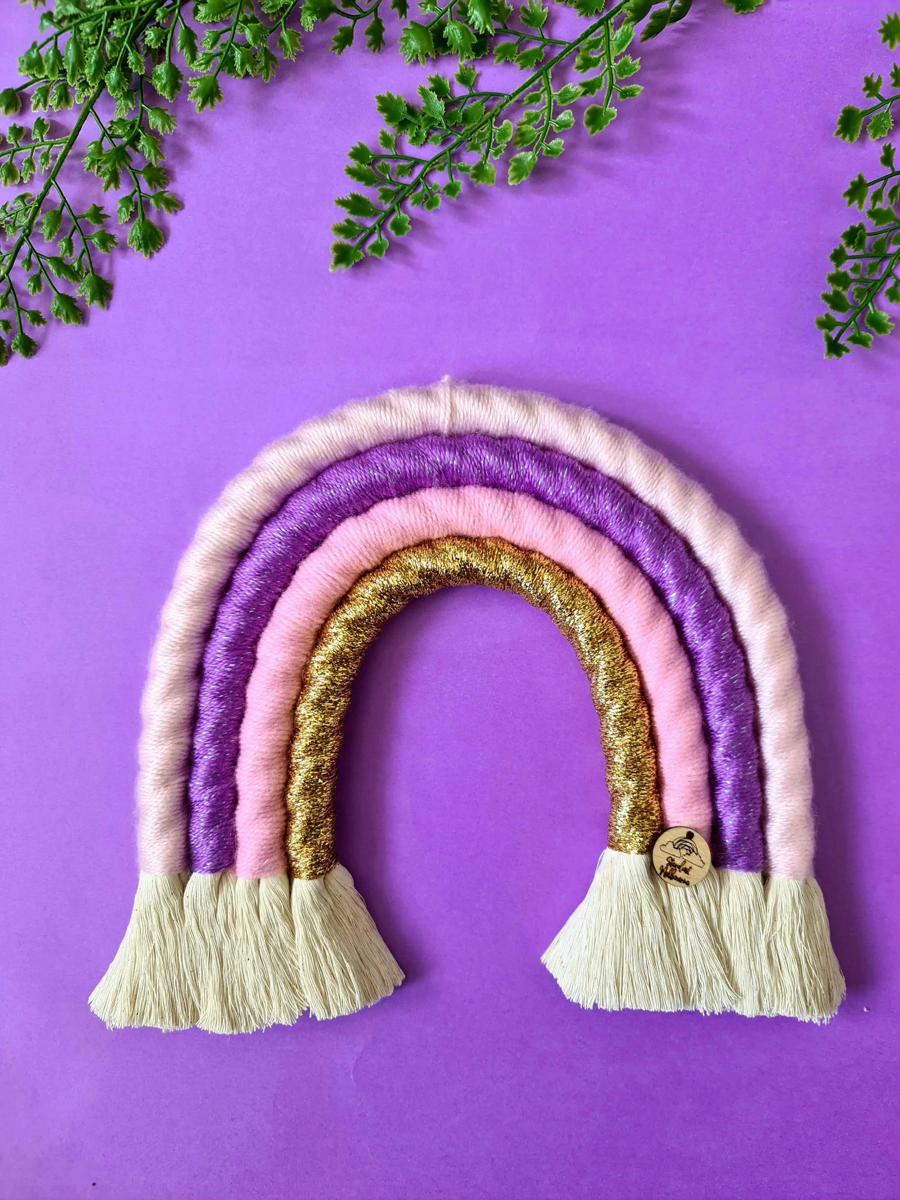Pink Cloud Macrame Rainbow - Large |Handmade Rainbow |100% cotton