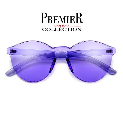 Premier Collection-Colorful Bright Frameless Bold Aesthetic Cat Eye Silhouette Sunnies