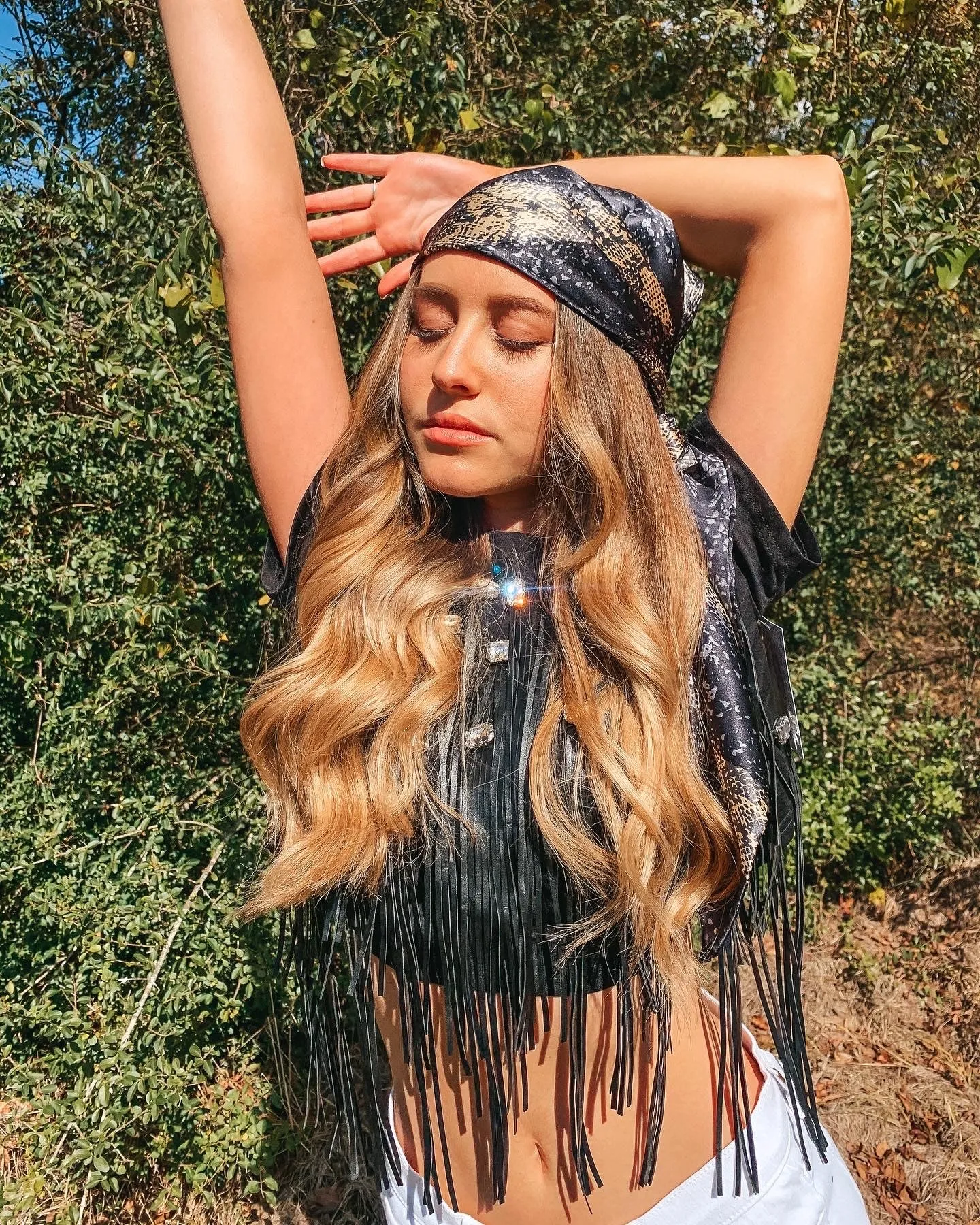 Python Charmeuse Silk Wild Rag in Black