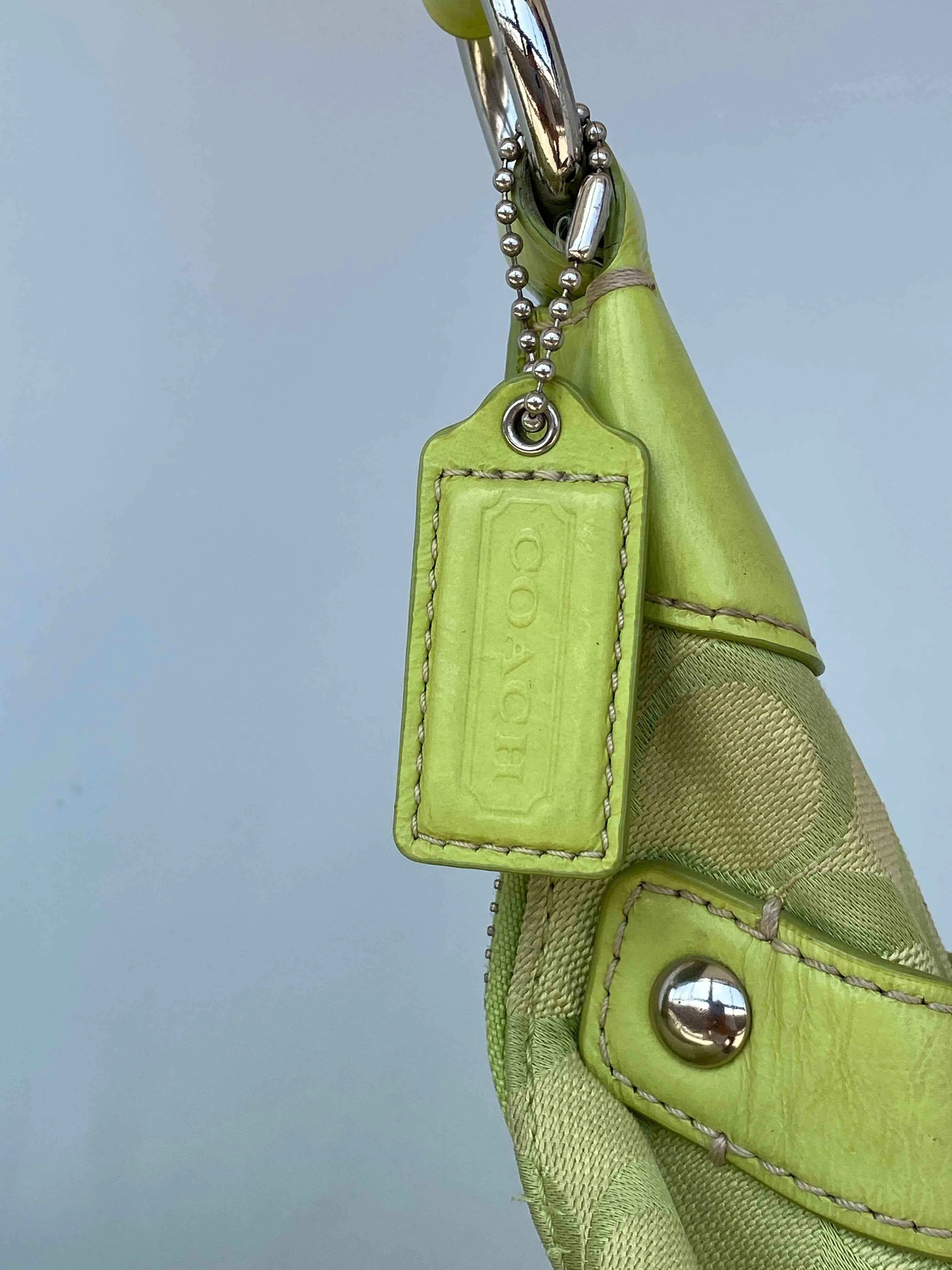Signature Green Coach Hampton Shoulder Bag