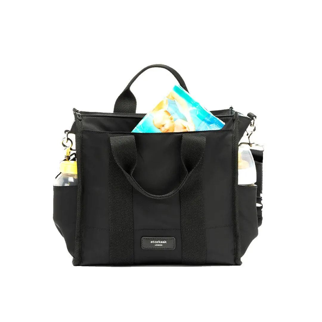 Storksak Thea Tote   Compact Changing Bag - Black