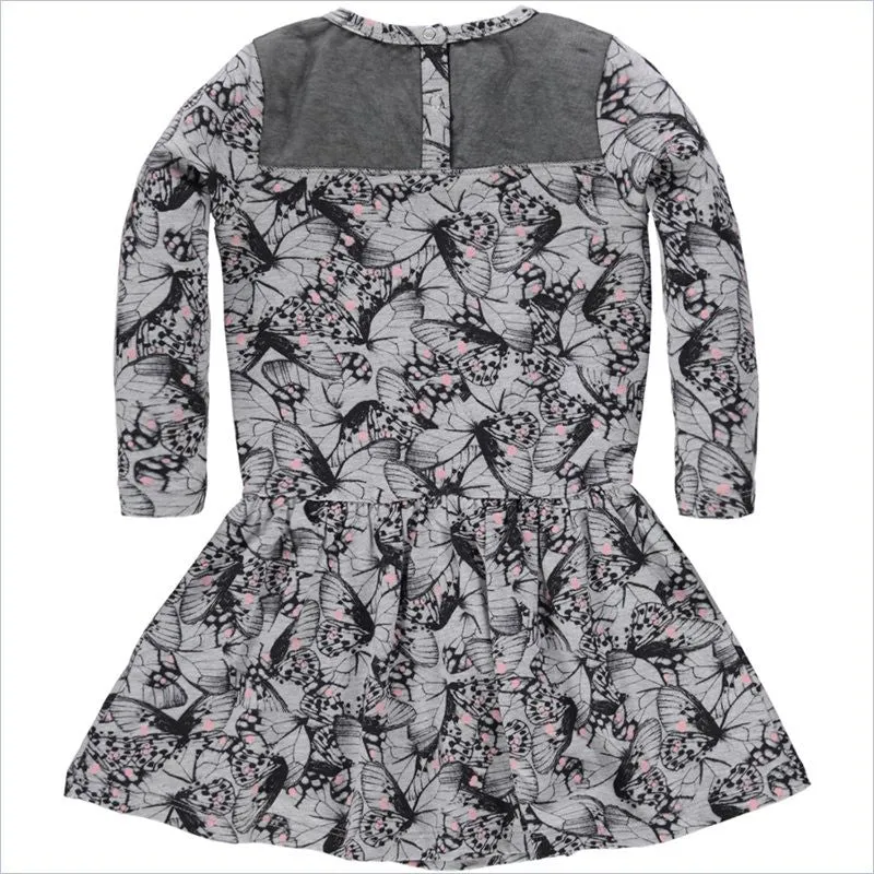 Tumble N Dry Girls Lo Dress in Light Grey Melange