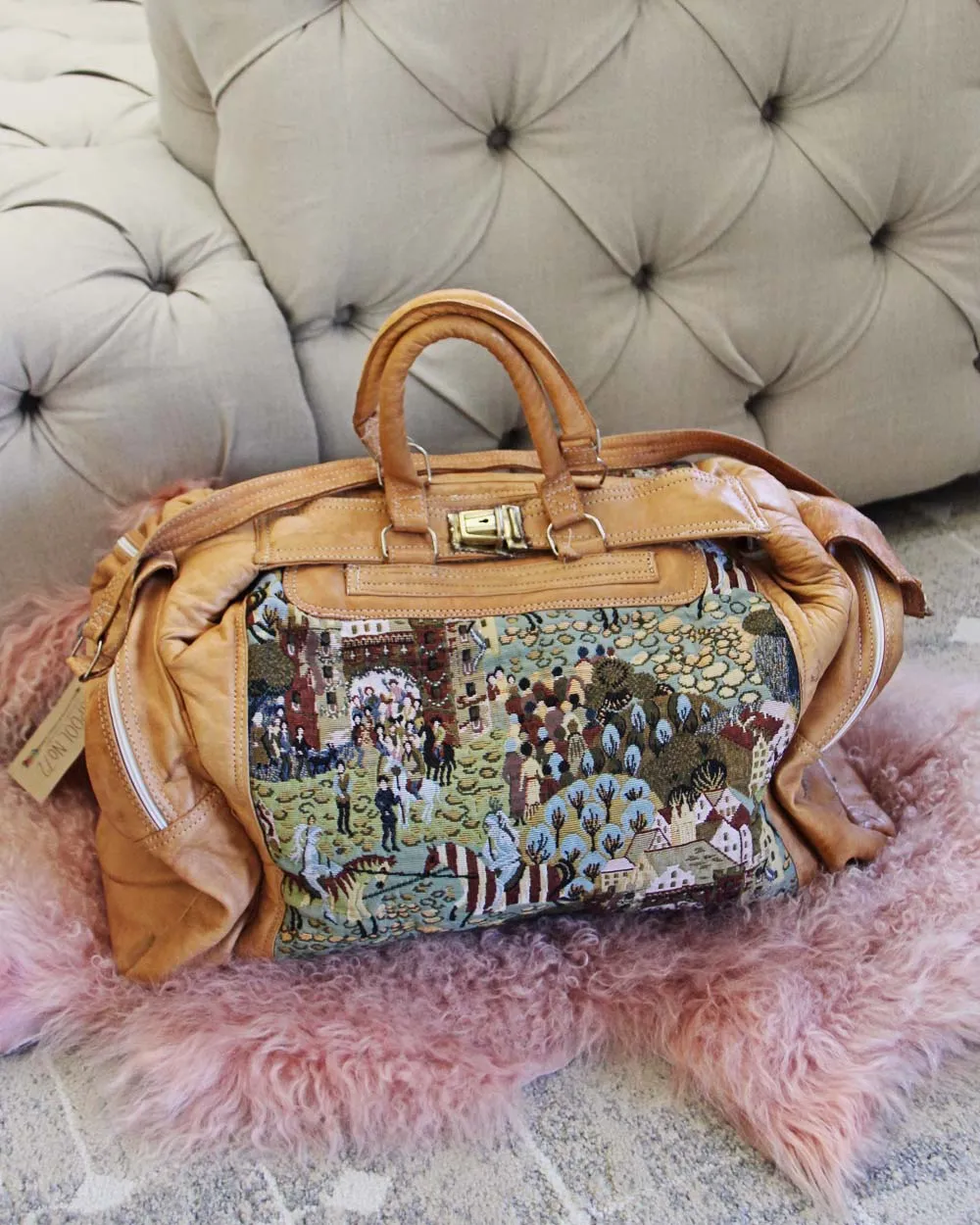 Vintage 70's Tapestry Tote