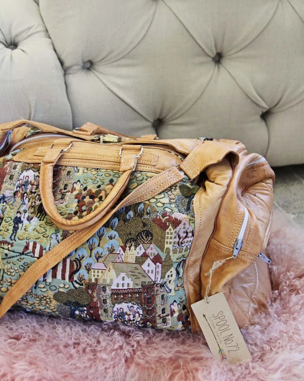Vintage 70's Tapestry Tote
